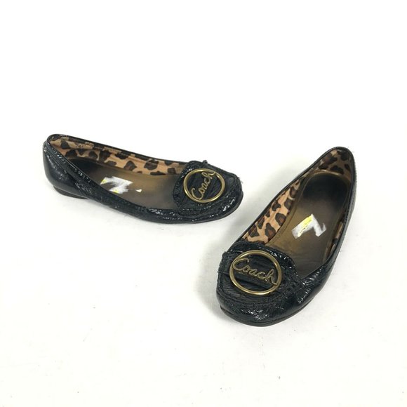 Coach Corena Black Patent Leather Loafers 8.5 Buck - Picture 7 of 8